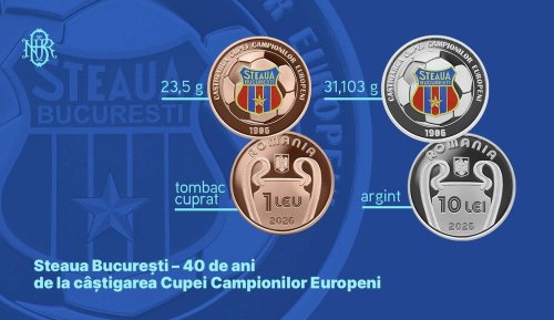 BNR: Monede aniversare cu echipa Steaua