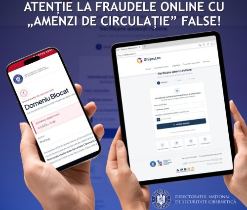 Mesaje frauduloase privind o falsă amendă