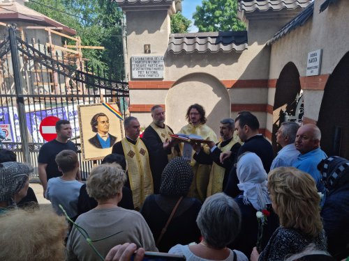 Binecuvântarea unei plăci memoriale în cinstea poetului național