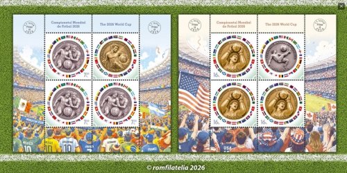 Timbre dedicate Mondialului de Fotbal