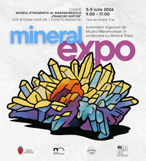 Expoziție de minerale și pietre prețioase