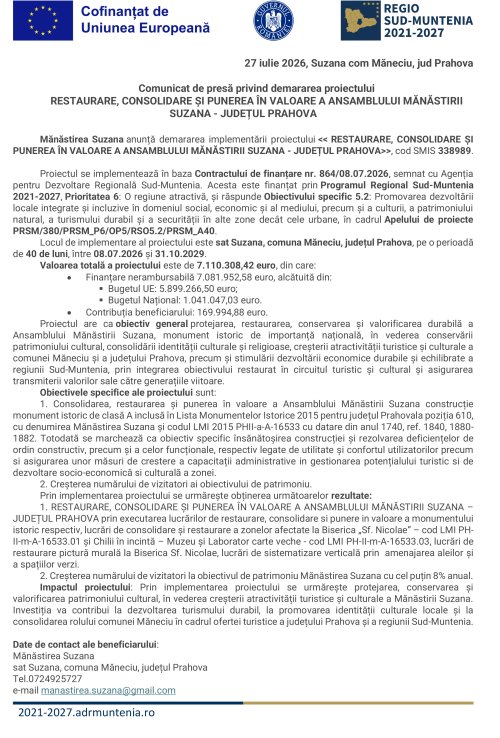 Comunicat de presă