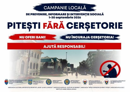 Campanie anticerșetorie la Pitești