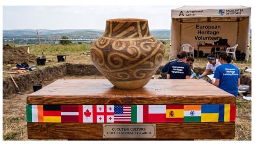 Tineri cercetători pe șantierul Cucuteni-Cetățuia