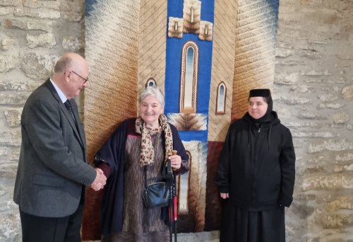 Domnița tapiseriei, Cela Neamțu, la Palatul Domnițelor de la Mănăstirea Frumoasa