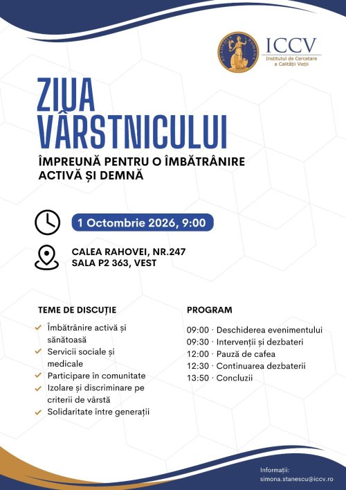 Dezbatere ştiinţifică despre îmbătrânirea activă