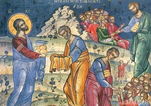 Luca 9, 12-18 (Înmulțirea celor cinci pâini și doi pești)