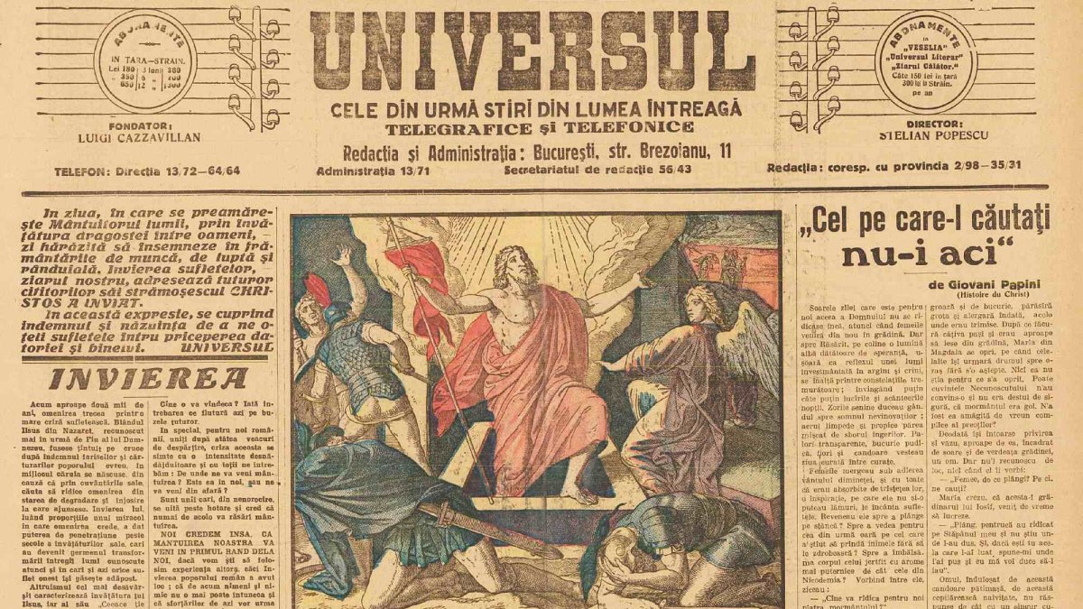 Sărbătorile pascale acum un veac