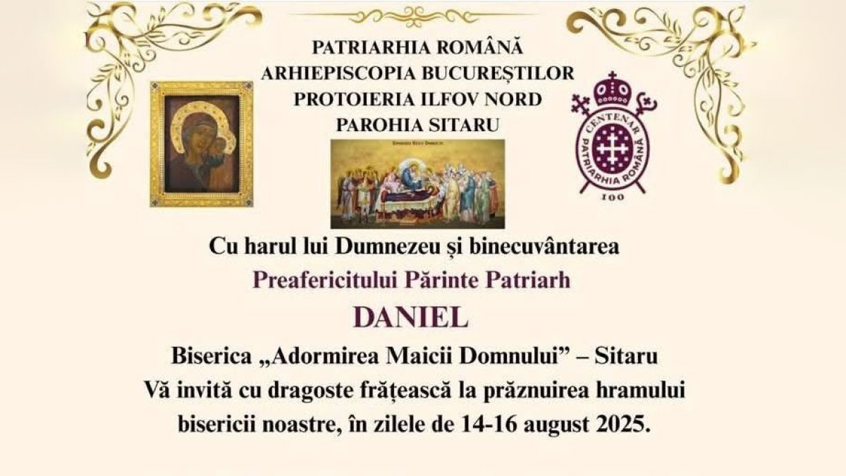 Icoana „Siriaca” la hramul Parohiei Sitaru din Ilfov